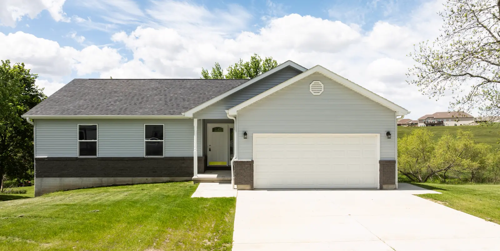 Ranch home with new roof
